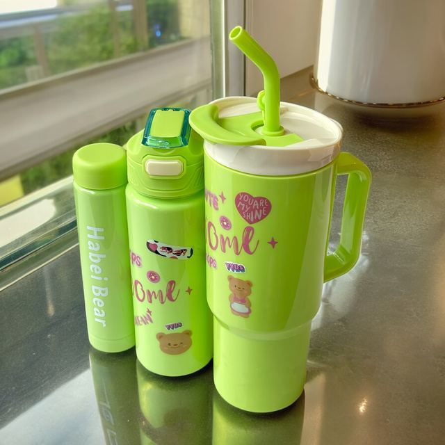 3-In-1 Habei Bear Water Bottle Set, chithunzi 3