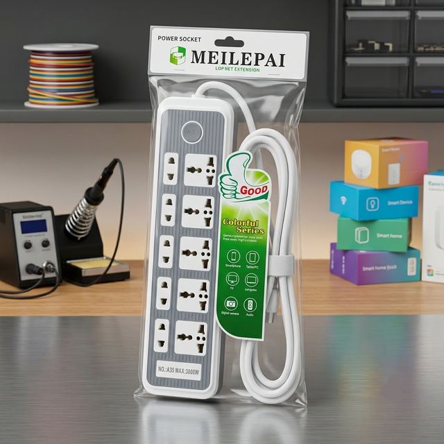 Meilepai Heavy Duty 5-Socket Power Strip