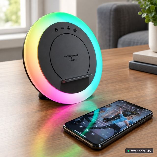 OKOP Illuminated Wireless Charging Speaker